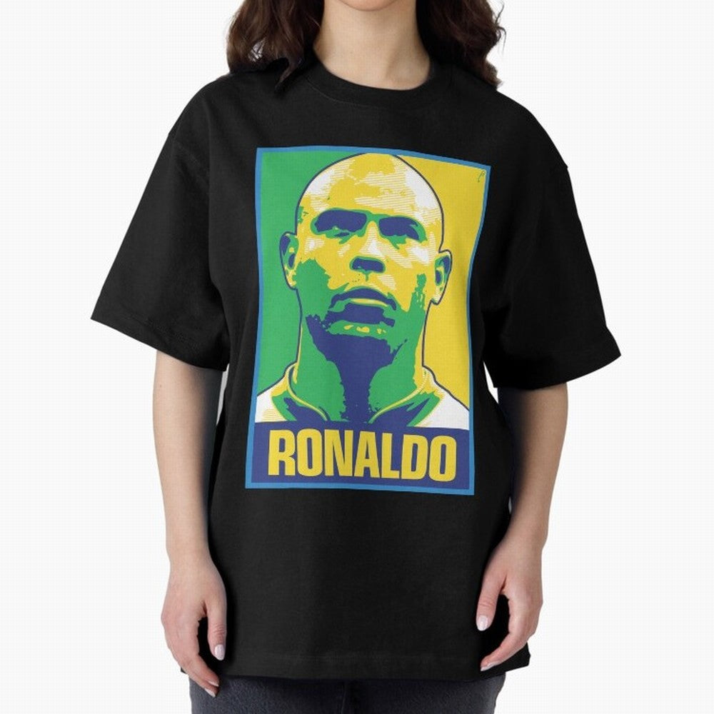 Ronaldo - BRAZIL Oversized T-Shirt Honor the Beautiful Game during FIFA World Cup 2026 Group Stage Capturing Cristiano Ronaldo, Argentina and Brazil Energy, Soccer Culture, Superstar Moments, National Team Dreams and Competitive Fire; Great for