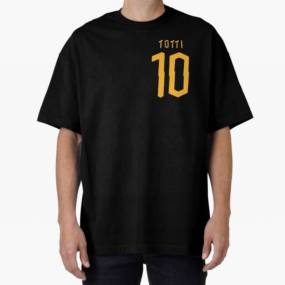 Totti 2020 Oversized T-Shirt Share the Excitement of Match Day Hype around FIFA World Cup 2026, CR7 and Messi, Portugal, Spain and Germany, Vintage Soccer Flavor, Modern Football Stars, National Flags and Final Night Emotion; Great for Supporters