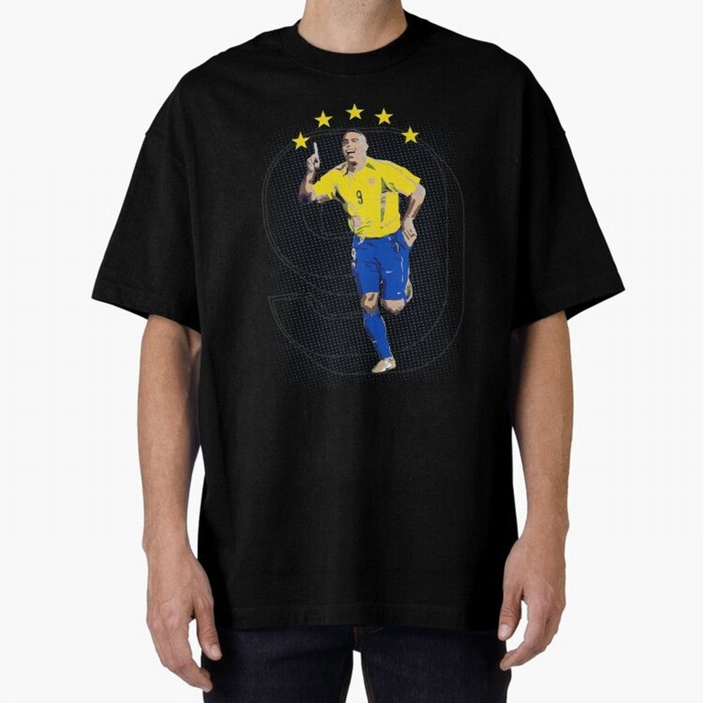 Ronaldo Fenomeno Oversized T-Shirt Share the Excitement of Global Football Passion for FIFA World Cup 2026 Group Stage, Built around Messi and Cristiano Ronaldo, France and Portugal, Vintage Soccer Flavor, Modern Football Stars, National Flags and