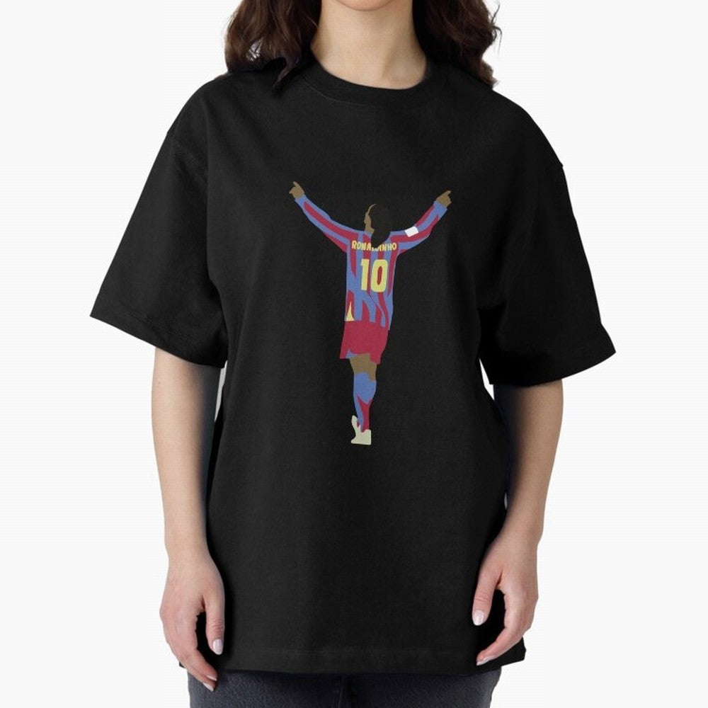 Ronaldinho FC Barcelona Oversized T-Shirt Bring Champion Energy into Global Football Passion for FIFA World Cup 2026 USA Canada Mexico, Made for Haaland and Mbappe, England, Stadium Memories, Football Loyalty, International Chants and Championship