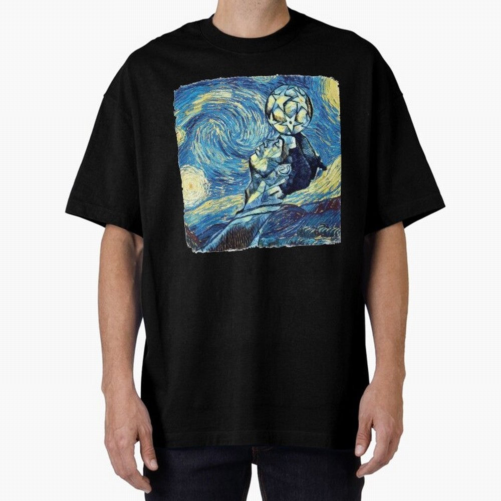 Ronaldo Ronaldo Van Gogh Style Oversized T-Shirt Feel the Trophy Chase of FIFA World Cup 2026 Group Stage Built around Neymar, Haaland and Cristiano Ronaldo, Argentina Energy, Soccer Culture, Superstar Moments, National Team Dreams and Competitive