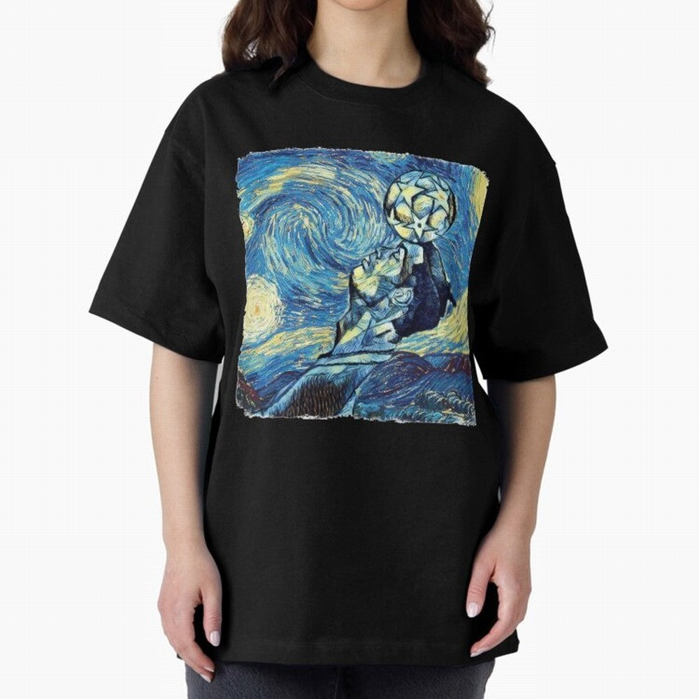 Ronaldo Ronaldo Van Gogh Style Oversized T-Shirt Feel the Trophy Chase of FIFA World Cup 2026 Group Stage Built around Neymar, Haaland and Cristiano Ronaldo, Argentina Energy, Soccer Culture, Superstar Moments, National Team Dreams and Competitive