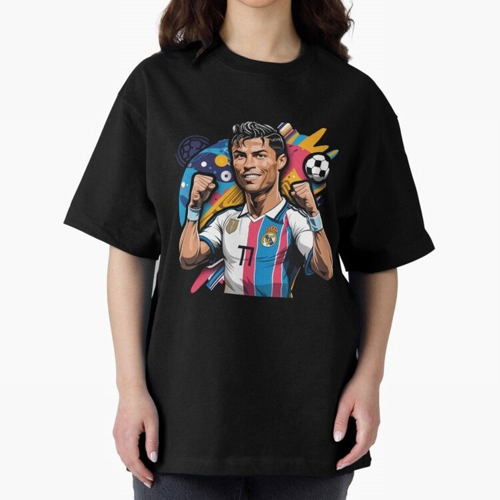 Cristiano Ronaldo cr7 Oversized T-Shirt Back the Journey through FIFA World Cup 2026 USA Canada Mexico Made for Messi, Neymar and Mbappe, England and Germany Energy, Stadium Chants, National Pride, Trophy Dreams and Unforgettable Football Memories;
