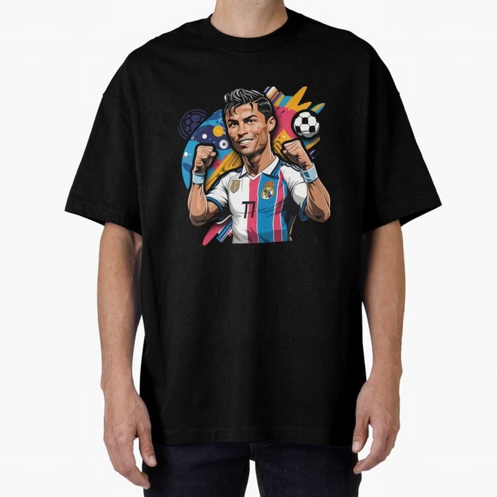 Cristiano Ronaldo cr7 Oversized T-Shirt Back the Journey through FIFA World Cup 2026 USA Canada Mexico Made for Messi, Neymar and Mbappe, England and Germany Energy, Stadium Chants, National Pride, Trophy Dreams and Unforgettable Football Memories;
