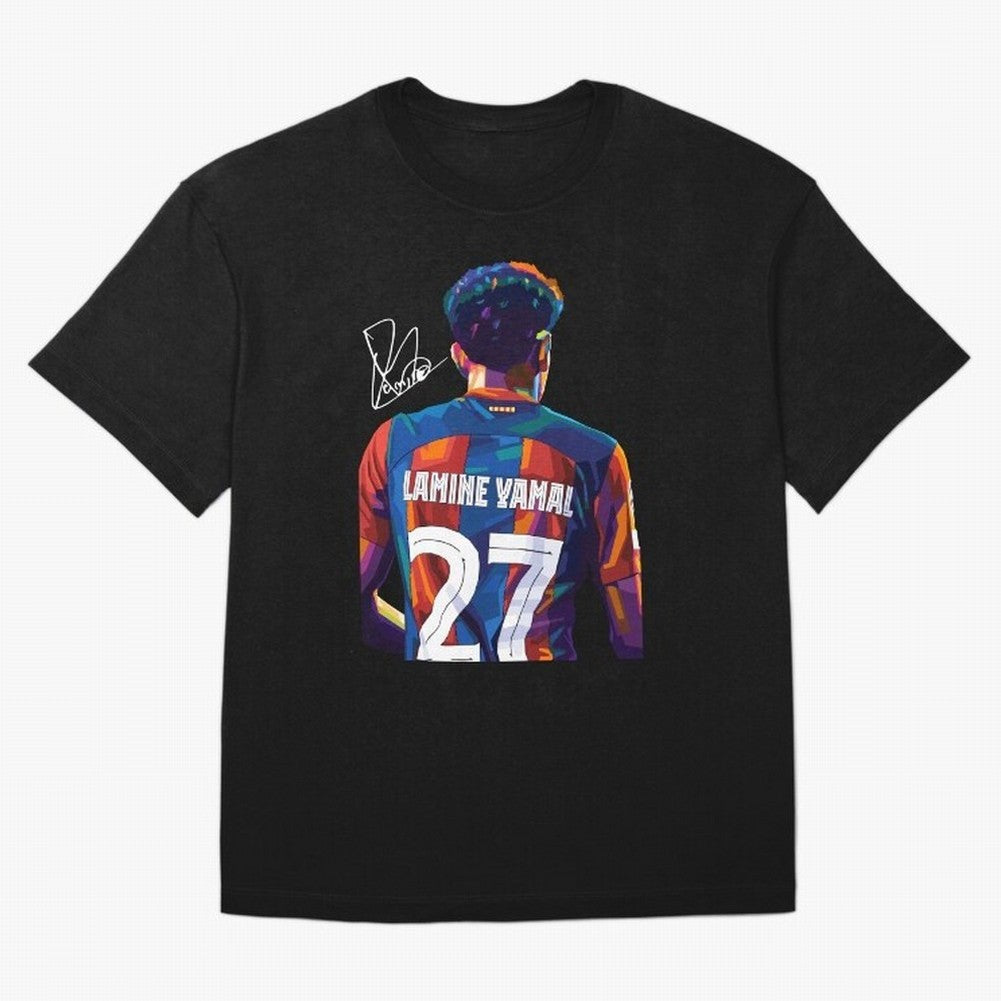 Lamine Yamal Football Player Wpap Art Oversized T-Shirt Show Your Stadium Side during Match Day Hype around FIFA World Cup 2026 USA Canada Mexico, Messi and Cristiano Ronaldo, Argentina and Brazil, Football History, Final Match Energy, Crowd Noise