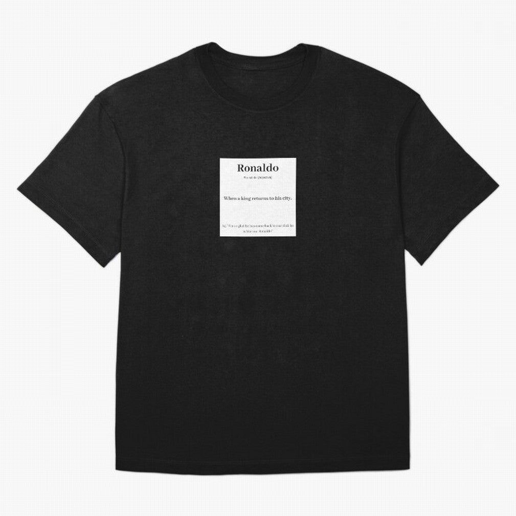 Ronaldo Football Definition - Funny Gift For Football Lovers Sticker Sticker Oversized T-Shirt Support the FIFA World Cup 2026 Journey through Haaland Highlights, Argentina, France and Brazil Pride, Championship Spirit, Famous Goals, Roaring Crowds