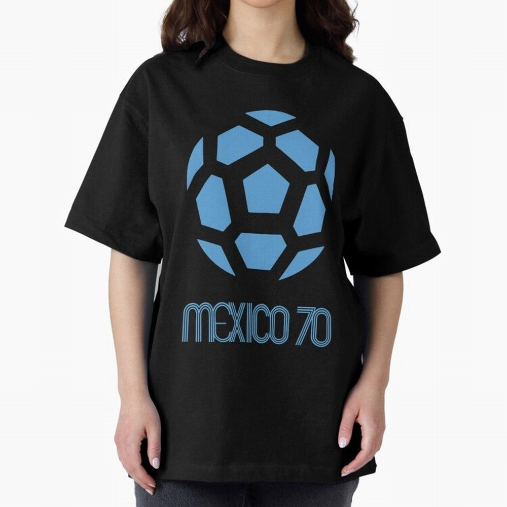 Retro World Cup 70 Logo Oversized T-Shirt Celebrate Fan Culture around Match Day Hype around FIFA World Cup 2026, Messi and Cristiano Ronaldo, Netherlands, Global Supporter Spirit, Legendary Goals, National Colors and Tournament Celebration; Made