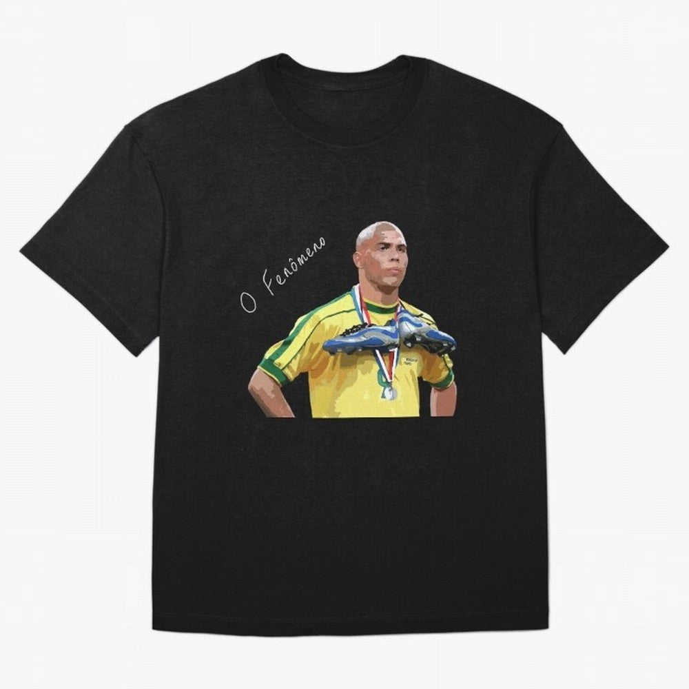 Ronaldo Il Fenomeno Oversized T-Shirt Turn Up for FIFA World Cup 2026 USA Canada Mexico for Fans of Neymar, Haaland and Cristiano Ronaldo and Argentina and Brazil, Bringing Classic Soccer Heritage, Championship Pressure, Fan Loyalty and