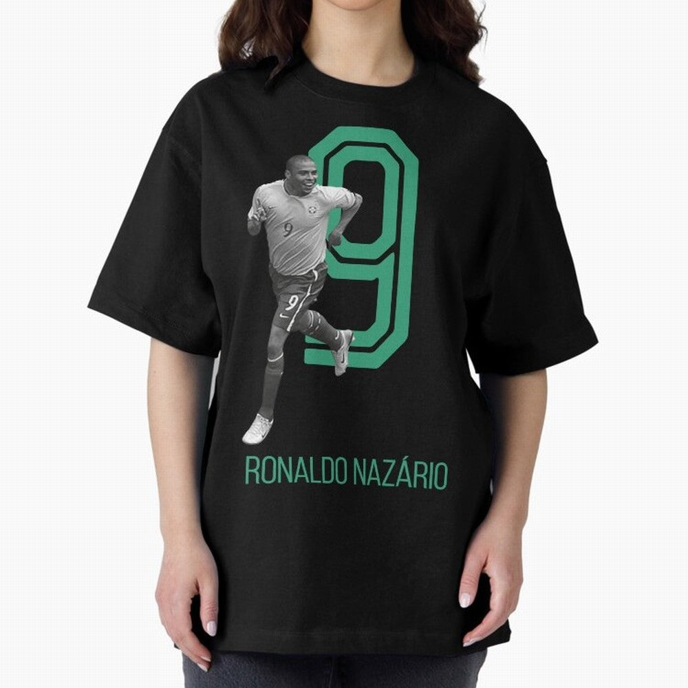 Ronaldo Naz¨¢rio Retro Oversized T-Shirt Feel FIFA World Cup 2026 for Fans of Neymar and France, Bringing Sports Nostalgia, International Competition, Famous Players and Unforgettable Victories; Ideal for Passionate Fans Who Love Underdog Stories,