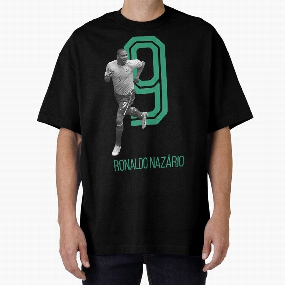 Ronaldo Naz¨¢rio Retro Oversized T-Shirt Feel FIFA World Cup 2026 for Fans of Neymar and France, Bringing Sports Nostalgia, International Competition, Famous Players and Unforgettable Victories; Ideal for Passionate Fans Who Love Underdog Stories,