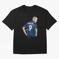 Ronaldo Number 9 Art Oversized T-Shirt Celebrate Rivalries and Pride in Global Football Passion for FIFA World Cup 2026 USA Canada Mexico, Connected to Haaland, Germany, Football Festival Excitement, Trophy Ambitions, Country Rivalries and Star