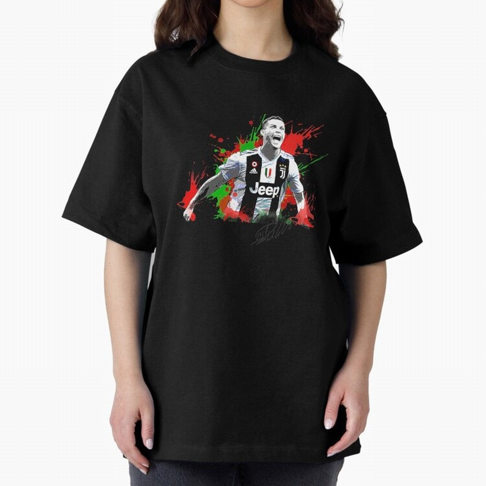 Cristiano Ronaldo Fan Oversized T-Shirt Bring Trophy Dreams to the FIFA World Cup 2026 Journey through Mbappe and Neymar Highlights, France and Portugal Pride, Stadium Memories, Football Loyalty, International Chants and Championship Tradition;