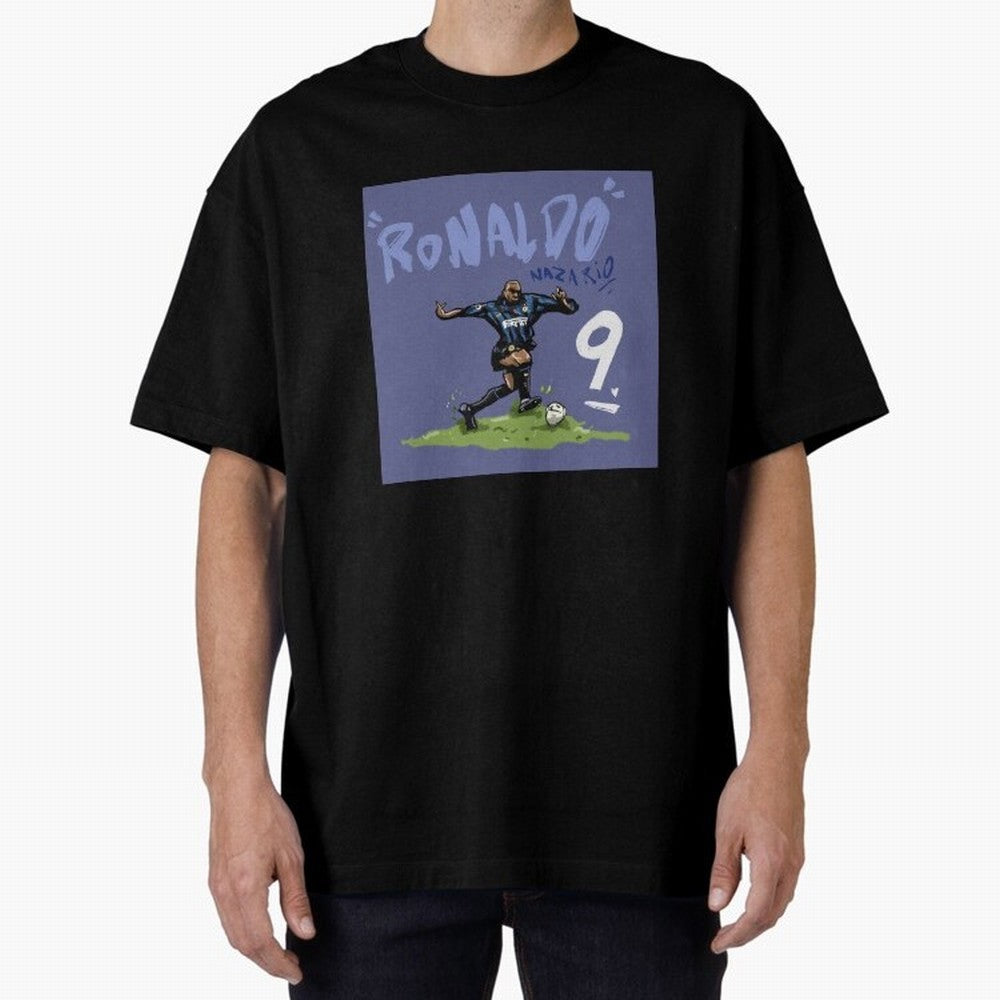 Ronaldo Nazario. Oversized T-Shirt Support Iconic Players in FIFA World Cup 2026 for Fans of Cristiano Ronaldo and England and Germany, Bringing Global Supporter Spirit, Legendary Goals, National Colors and Tournament Celebration; Made for