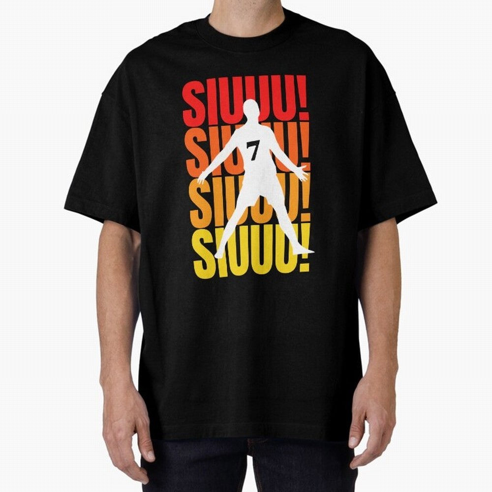 Christiano Ronaldo Siuuu Oversized T-Shirt Bring Home Match Day Hype around FIFA World Cup 2026, Haaland and Mbappe, Portugal, Spain and Germany, Match Day Excitement, Supporter Culture, Golden Goals and Global Football Passion; Great for