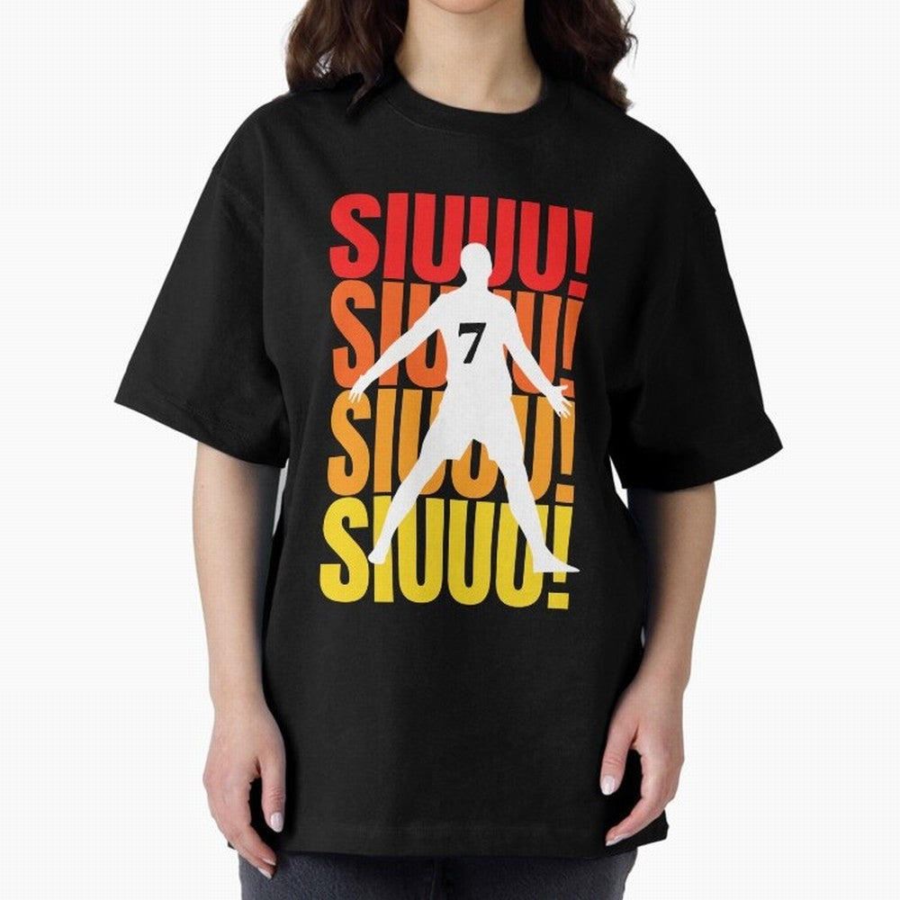 Christiano Ronaldo Siuuu Oversized T-Shirt Bring Home Match Day Hype around FIFA World Cup 2026, Haaland and Mbappe, Portugal, Spain and Germany, Match Day Excitement, Supporter Culture, Golden Goals and Global Football Passion; Great for