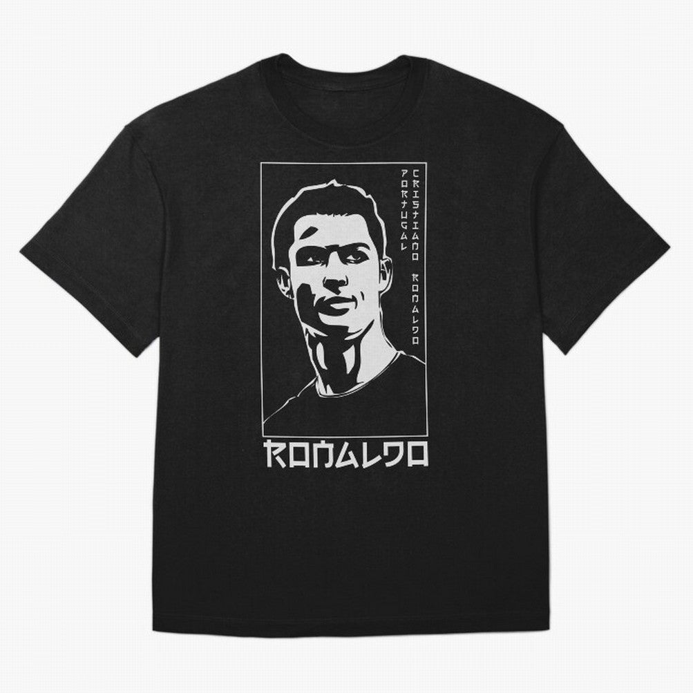 Ronaldo Japanese Style Portrait art illustration Oversized T-Shirt Bring Champion Energy into Match Day Hype around FIFA World Cup 2026 Group Stage, Haaland, Brazil, Portugal and Argentina, Supporter Pride, Iconic Celebrations, Legendary Names and
