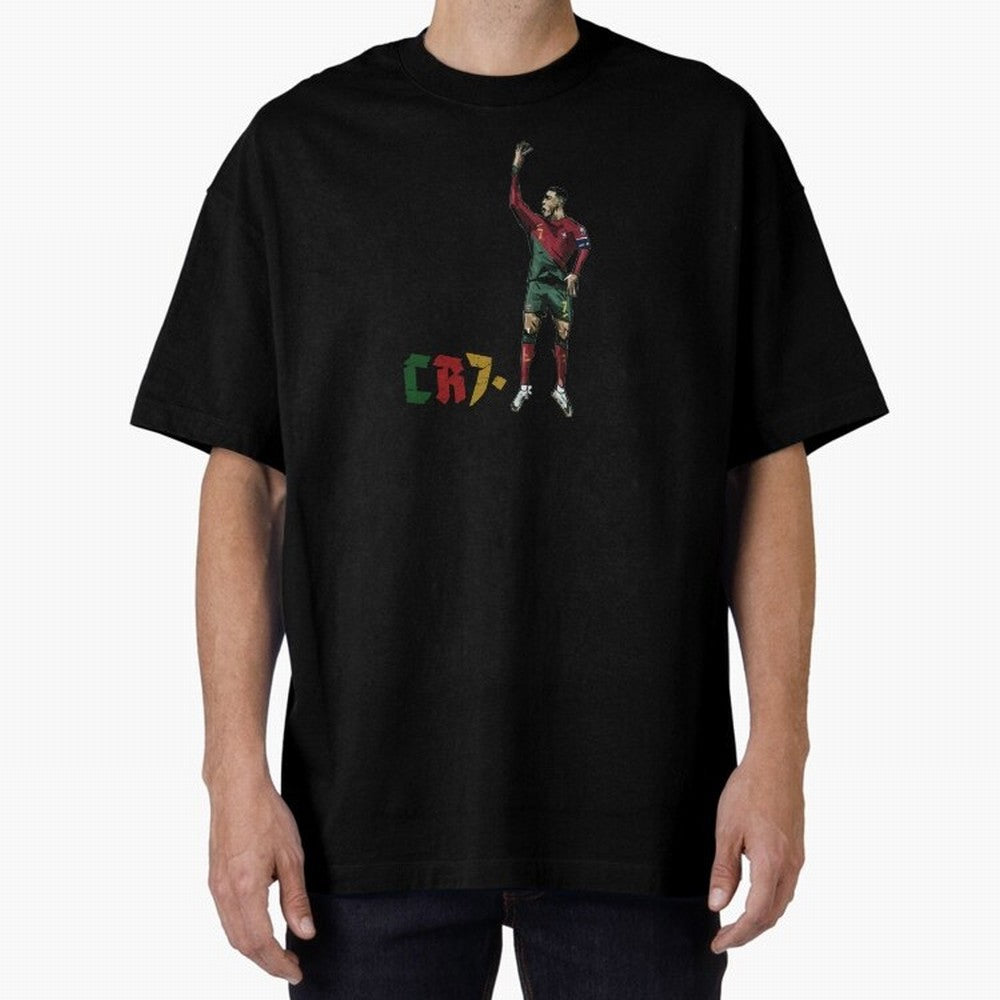 CR7. Oversized T-Shirt Experience Global Football Passion for FIFA World Cup 2026, Centered on Neymar, Haaland and Cristiano Ronaldo, Brazil, Portugal and Argentina, Sports Nostalgia, International Competition, Famous Players and Unforgettable