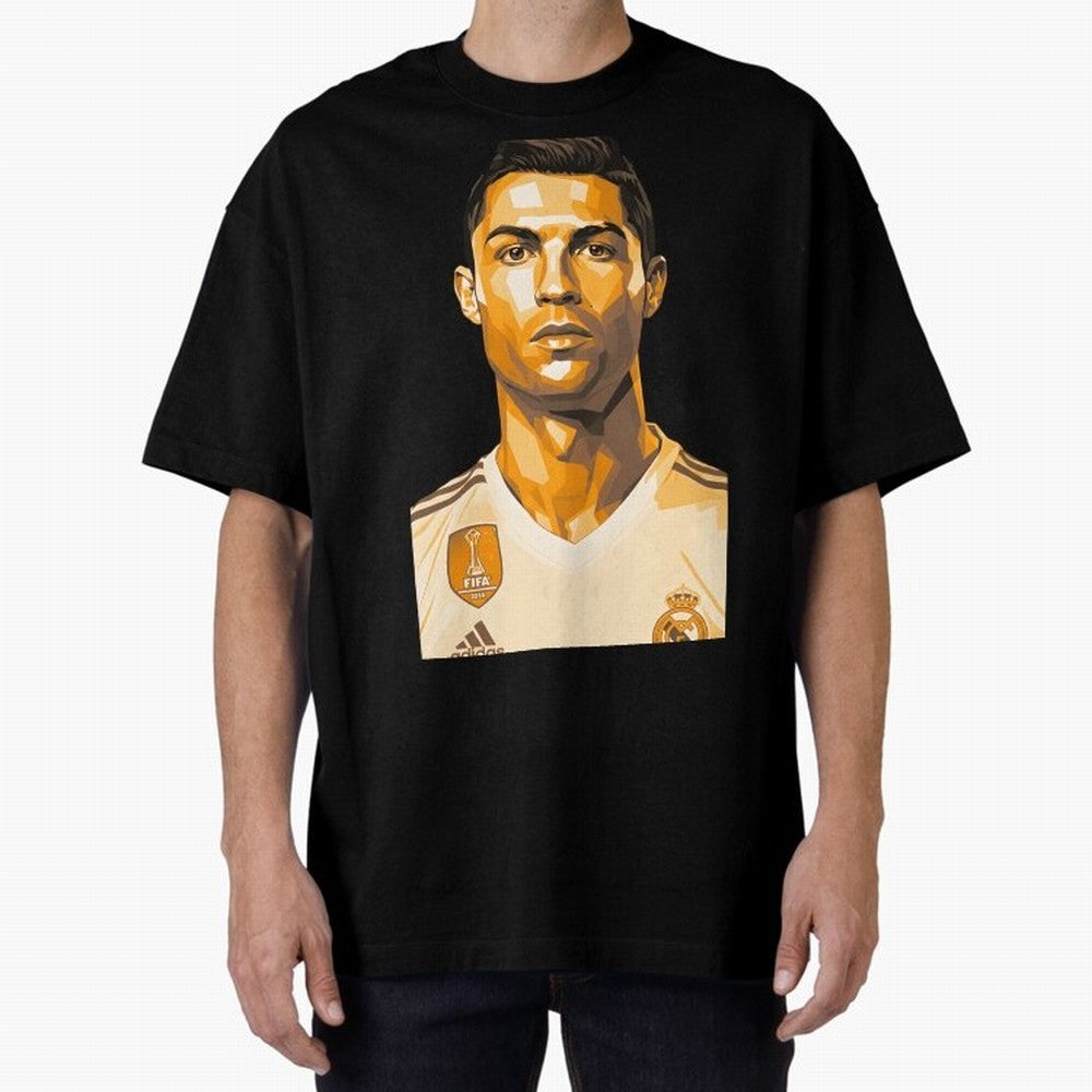Ronaldo Oversized T-Shirt Show Championship Spirit for Global Football Passion for FIFA World Cup 2026 Group Stage, Inspired by CR7, Spain, Supporter Pride, Iconic Celebrations, Legendary Names and Global Match Day Energy; Ideal for Fans Who Follow