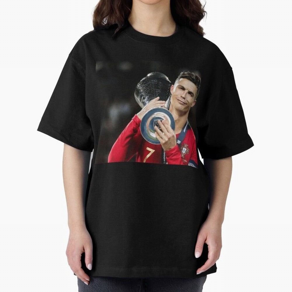 Ronaldo Oversized T-Shirt Celebrate Every Goal in FIFA World Cup 2026 Spirit, Made for Germany, Haaland and Mbappe, Classic Soccer Heritage, Championship Pressure, Fan Loyalty and International Pride; Perfect for Fans, Collectors, Family