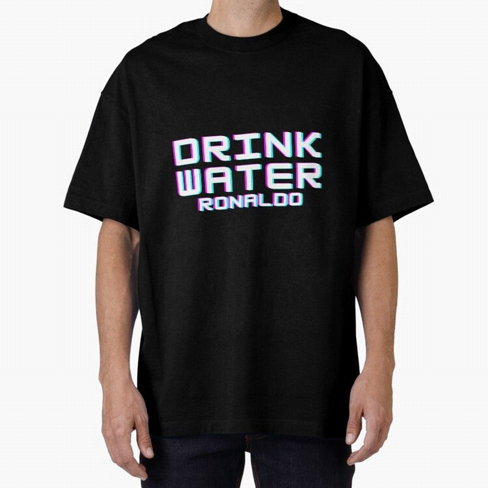 drink water ronaldo Oversized T-Shirt Honor Football Greatness during Global Football Passion for FIFA World Cup 2026 Group Stage, Highlighting Neymar, Portugal, Spain and Germany, Football Festival Excitement, Trophy Ambitions, Country Rivalries