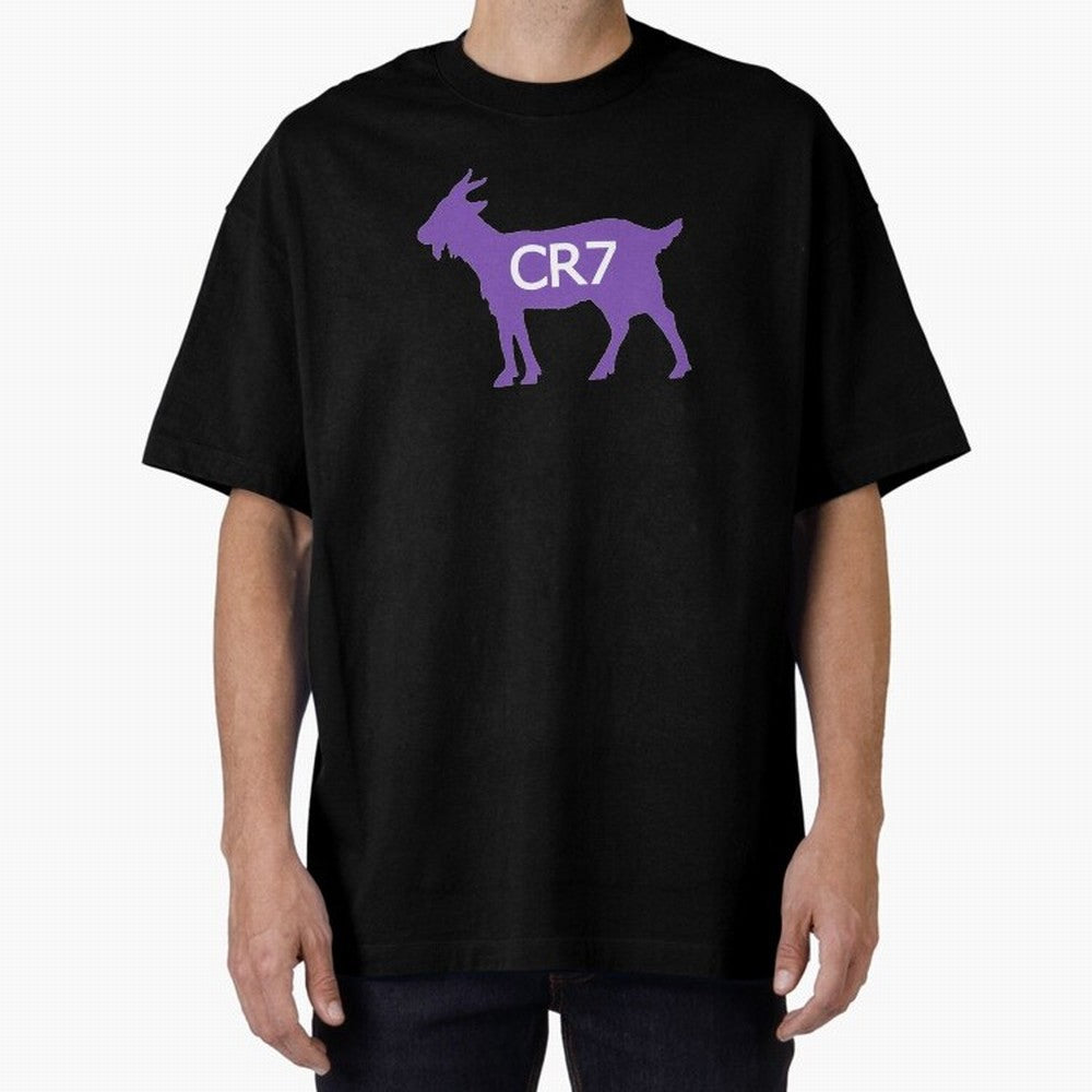 CR7 GOAT Purple Oversized T-Shirt Celebrate Match Day Hype around FIFA World Cup 2026, Neymar, Haaland and Cristiano Ronaldo, England, France and Netherlands, Stadium Chants, National Pride, Trophy Dreams and Unforgettable Football Memories; Ideal