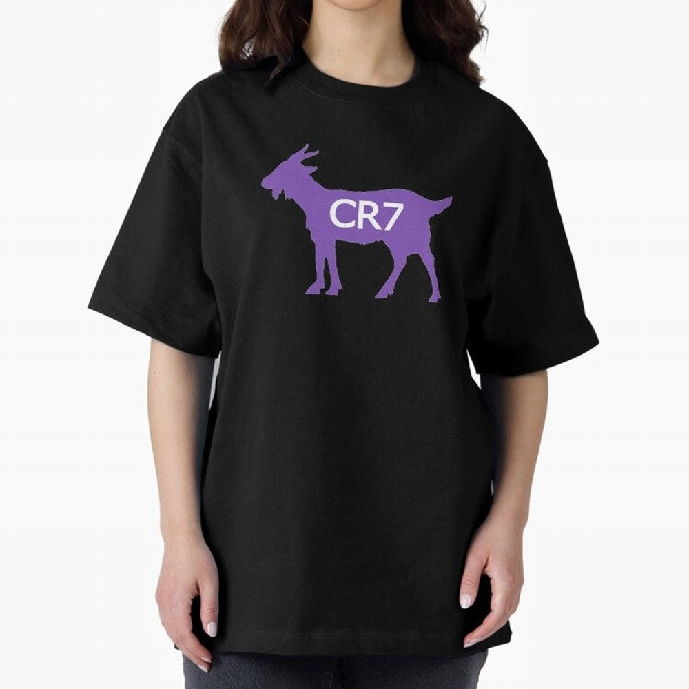 CR7 GOAT Purple Oversized T-Shirt Celebrate Match Day Hype around FIFA World Cup 2026, Neymar, Haaland and Cristiano Ronaldo, England, France and Netherlands, Stadium Chants, National Pride, Trophy Dreams and Unforgettable Football Memories; Ideal