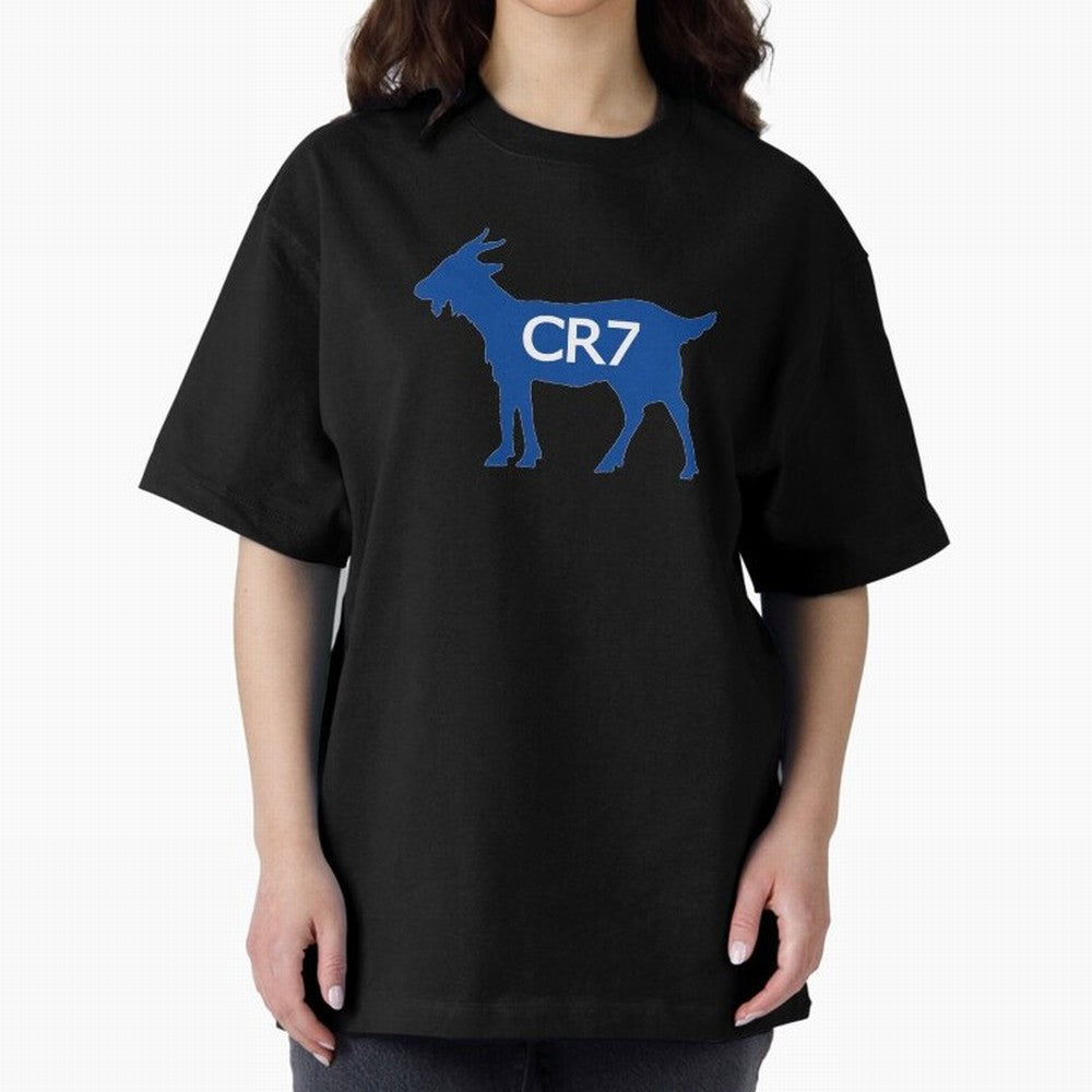 CR7 GOAT Blue Oversized T-Shirt Bring Retro Soccer Energy to FIFA World Cup 2026 USA Canada Mexico Built around Cristiano Ronaldo, France and Portugal Energy, Fan Favorite Moments, National Team Passion, Big Match Drama and Soccer History; Built