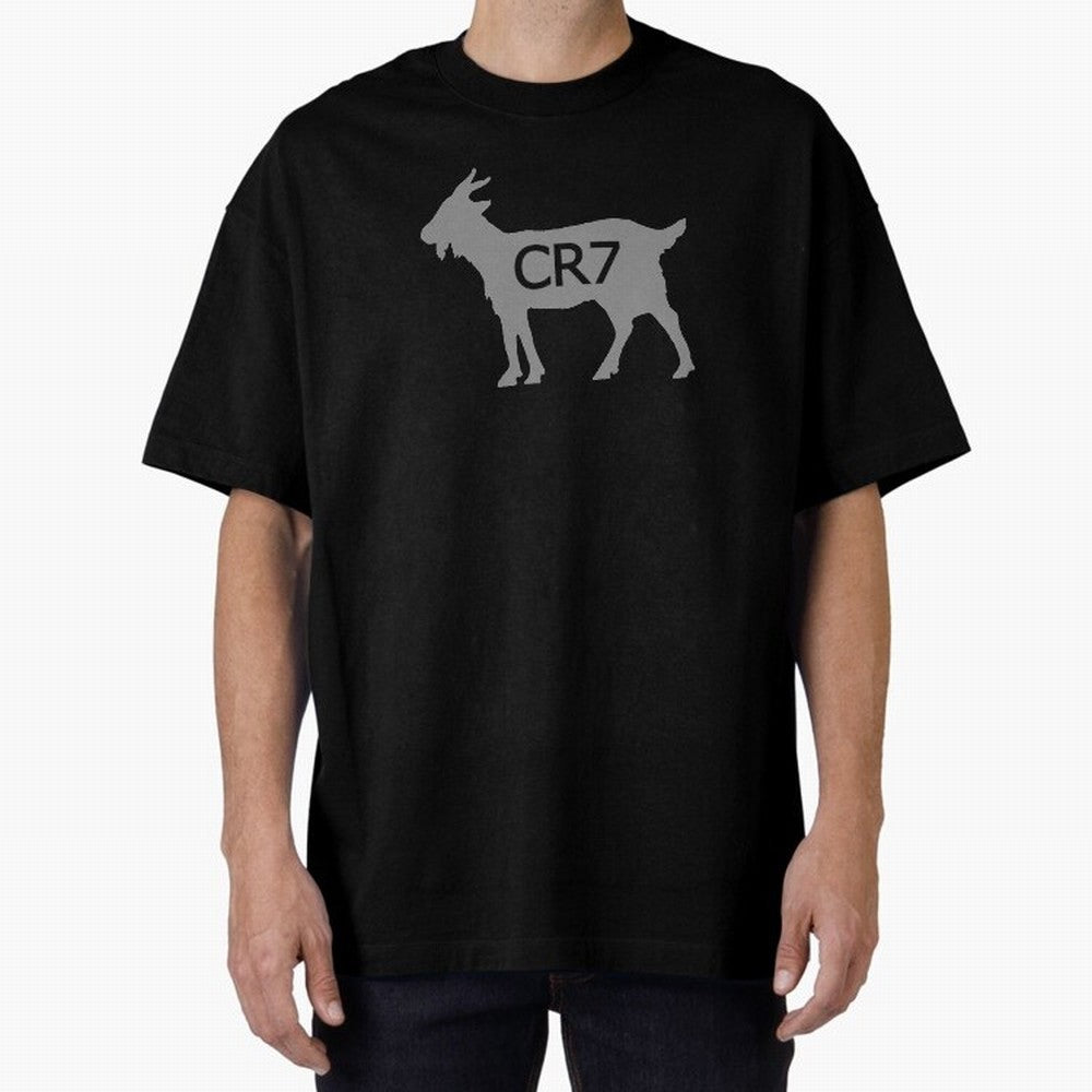 CR7 GOAT Grey 2 Oversized T-Shirt Celebrate the Next Chapter of the FIFA World Cup 2026 Journey through Mbappe and Neymar Highlights, Brazil Pride, Champion Mindset, Group Stage Buzz, Knockout Tension and Passionate Fan Culture; Made for Die Hard