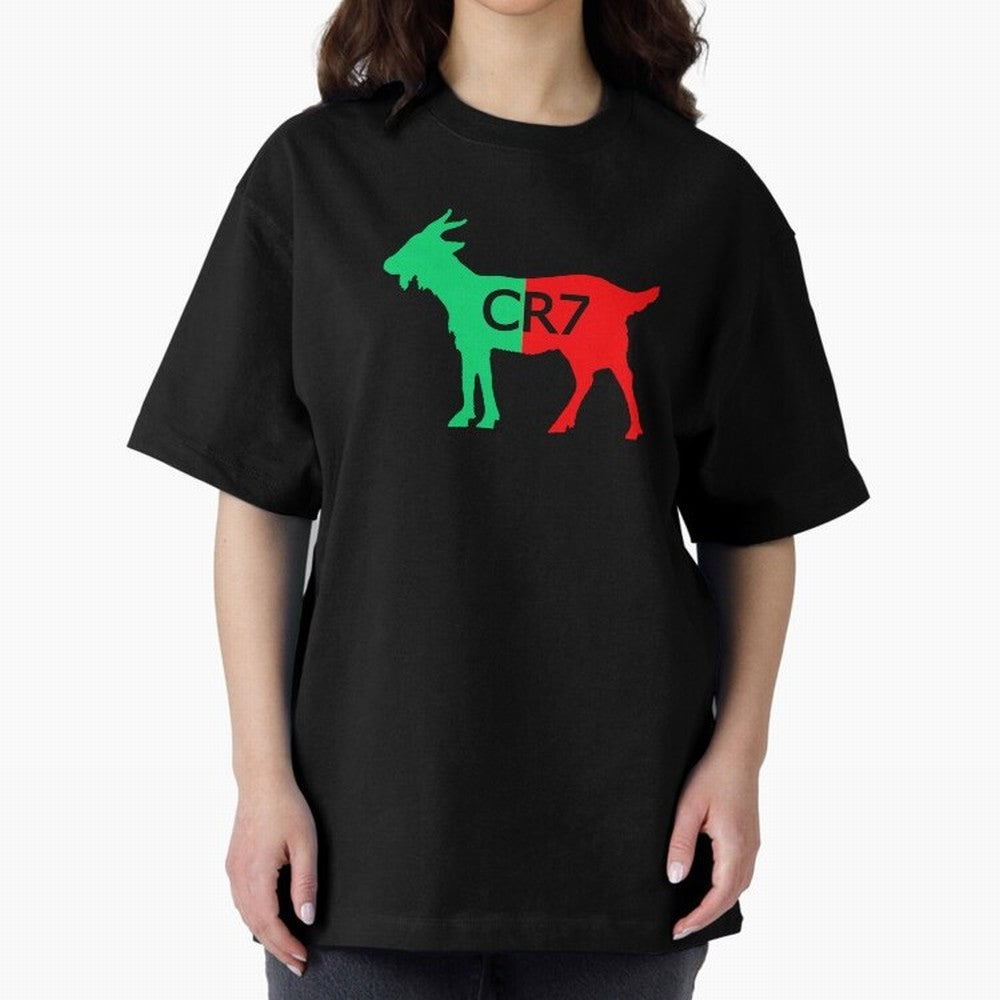 CR7 GOAT Tuga Oversized T-Shirt Celebrate Football Dreams Across FIFA World Cup 2026 USA Canada Mexico for Fans of Mbappe and Neymar and Argentina and Brazil, Bringing Football Passion, Legendary Performances, Festival Vibes and Supporter