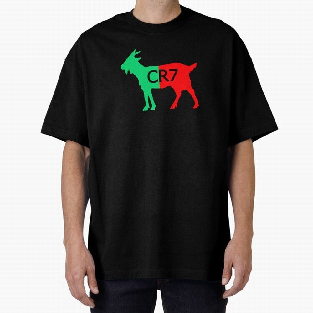 CR7 GOAT Tuga Oversized T-Shirt Celebrate Football Dreams Across FIFA World Cup 2026 USA Canada Mexico for Fans of Mbappe and Neymar and Argentina and Brazil, Bringing Football Passion, Legendary Performances, Festival Vibes and Supporter