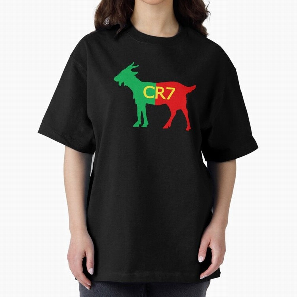 CR7 GOAT Tuga 3 Oversized T-Shirt Cheer for the FIFA World Cup 2026 Group Stage Journey through Mbappe Highlights, Portugal Pride, Global Supporter Spirit, Legendary Goals, National Colors and Tournament Celebration; Perfect for People Who Love