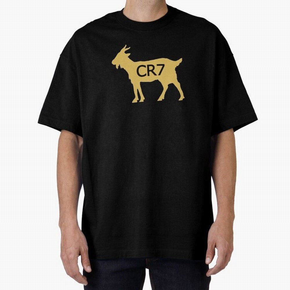 CR7 GOAT Gold Oversized T-Shirt Share the Excitement of FIFA World Cup 2026 Group Stage for Fans of Haaland and Mbappe and Spain and Netherlands, Bringing Fan Favorite Moments, National Team Passion, Big Match Drama and Soccer History; Created for