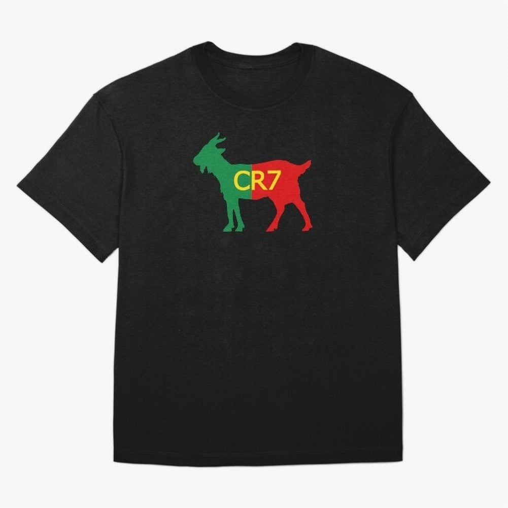 CR7 GOAT Tuga 2 Oversized T-Shirt Celebrate Rivalries and Pride in Match Day Hype around FIFA World Cup 2026 USA Canada Mexico, Neymar, Spain, Goal Celebration Energy, Supporter Heritage, Football Icons and Worldwide Tournament Joy; Ideal for