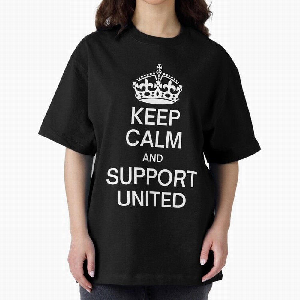 Keep Calm and Support United Oversized T-Shirt Celebrate Classic Football Spirit in Global Football Passion for FIFA World Cup 2026, Featuring Messi, Spain and Netherlands, Classic Soccer Heritage, Championship Pressure, Fan Loyalty and