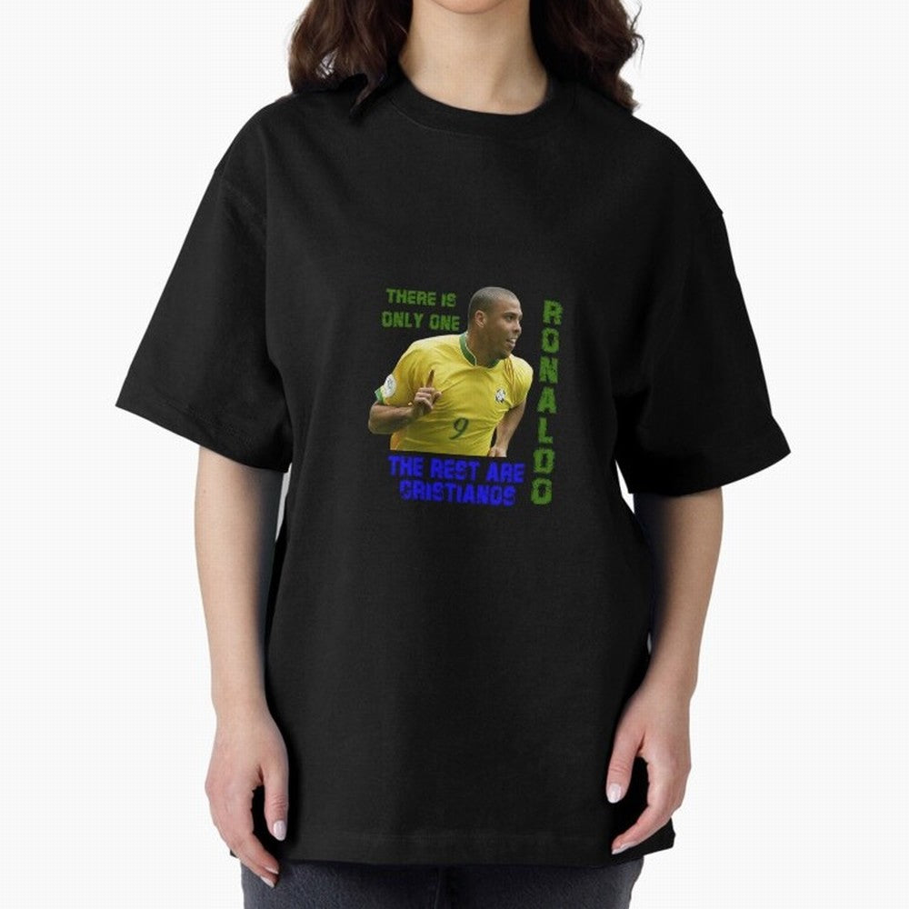 There is only one Ronaldo, the rest are Cristianos - Ronaldo Football Meme Oversized T-Shirt Feel the Roar of FIFA World Cup 2026 Spirit, Highlighting England and Germany, Cristiano Ronaldo, Haaland and CR7, Football History, Final Match Energy,