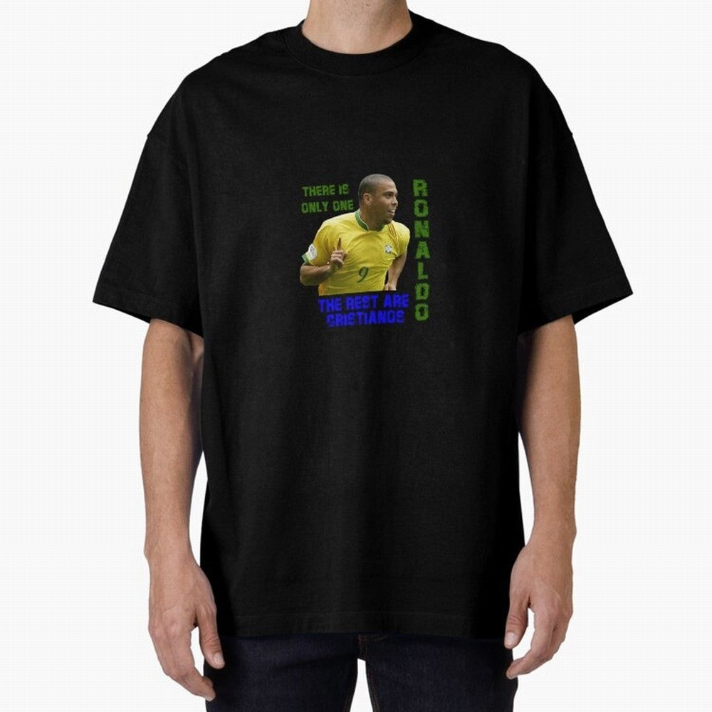 There is only one Ronaldo, the rest are Cristianos - Ronaldo Football Meme Oversized T-Shirt Feel the Roar of FIFA World Cup 2026 Spirit, Highlighting England and Germany, Cristiano Ronaldo, Haaland and CR7, Football History, Final Match Energy,