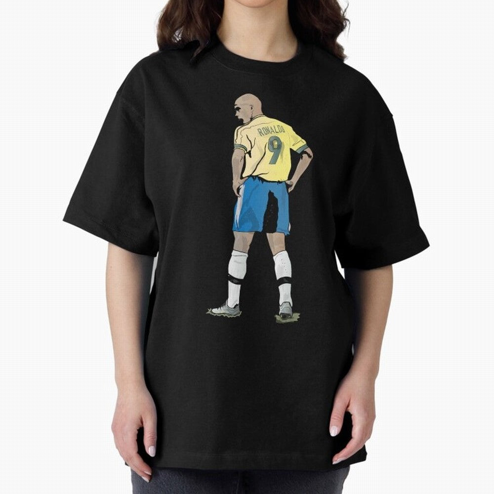 RONALDO NAZARIO 9 Oversized T-Shirt Represent the FIFA World Cup 2026 Group Stage Journey through Messi, Neymar and Mbappe Highlights, Spain and Netherlands Pride, Worldwide Fan Energy, Dramatic Goals, Stadium Lights and Championship Celebrations;