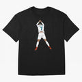 Cristiano Ronaldo Iconic Celebration Oversized T-Shirt Capture FIFA World Cup 2026 USA Canada Mexico Spirit, Featuring Brazil, Cristiano Ronaldo, Haaland and CR7, Championship Spirit, Famous Goals, Roaring Crowds and International Football Unity;