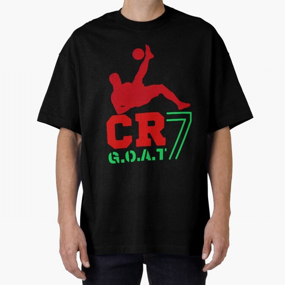 CR7 G.O.A.T Oversized T-Shirt Celebrate Unforgettable Nights in Global Football Passion for FIFA World Cup 2026 Group Stage, Built around Haaland and Mbappe, Brazil, Classic Soccer Heritage, Championship Pressure, Fan Loyalty and International
