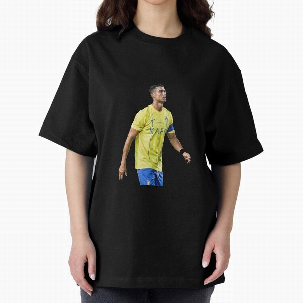 Ronaldo Al Nassar Oversized T-Shirt Celebrate Golden Goal Energy in FIFA World Cup 2026 USA Canada Mexico Spirit, Centered on Spain and Netherlands, Mbappe and Neymar, Supporter Pride, Iconic Celebrations, Legendary Names and Global Match Day