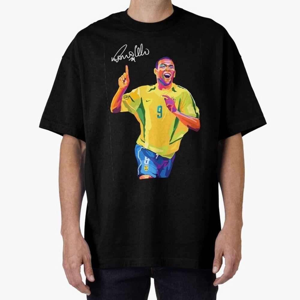 Ronaldo Nazario Pop Art Oversized T-Shirt Show Your Tournament Heart for FIFA World Cup 2026 Group Stage for Fans of CR7 and Messi and Portugal, Spain and Germany, Bringing Goal Celebration Energy, Supporter Heritage, Football Icons and Worldwide