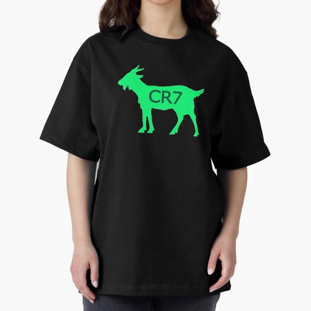CR7 GOAT Saudi Arabia Green Oversized T-Shirt Support the Legends of FIFA World Cup 2026 Spirit, Driven by Brazil, Portugal and Argentina, Cristiano Ronaldo, Stadium Memories, Football Loyalty, International Chants and Championship Tradition; Great