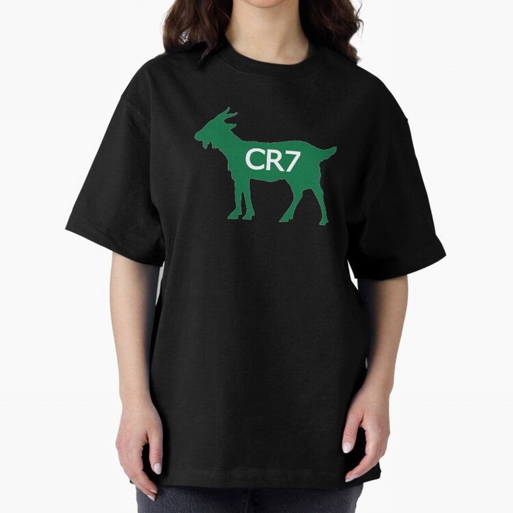 CR7 GOAT Saudi Arabia Oversized T-Shirt Honor the Beautiful Game during Global Football Passion for FIFA World Cup 2026 USA Canada Mexico, Driven by CR7 and Messi, Spain, Soccer Culture, Superstar Moments, National Team Dreams and Competitive Fire;