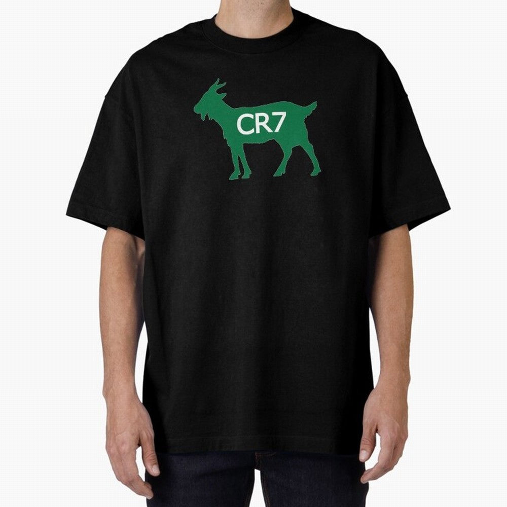 CR7 GOAT Saudi Arabia Oversized T-Shirt Honor the Beautiful Game during Global Football Passion for FIFA World Cup 2026 USA Canada Mexico, Driven by CR7 and Messi, Spain, Soccer Culture, Superstar Moments, National Team Dreams and Competitive Fire;
