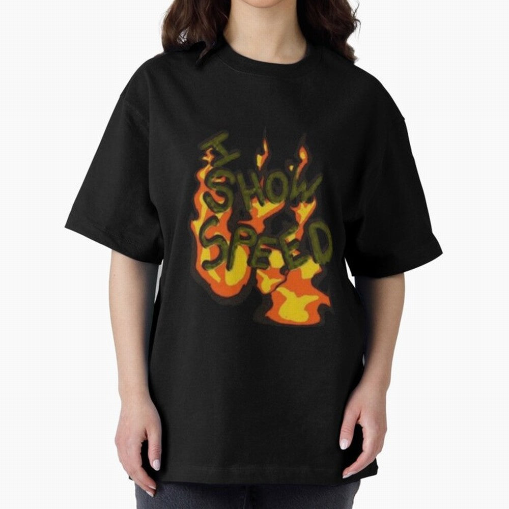 ISHOWSPEED MERCH LOGO 2 Oversized T-Shirt Make Your Look Match Match Day Hype around FIFA World Cup 2026 USA Canada Mexico, Haaland, Brazil, Portugal and Argentina, Classic Soccer Heritage, Championship Pressure, Fan Loyalty and International