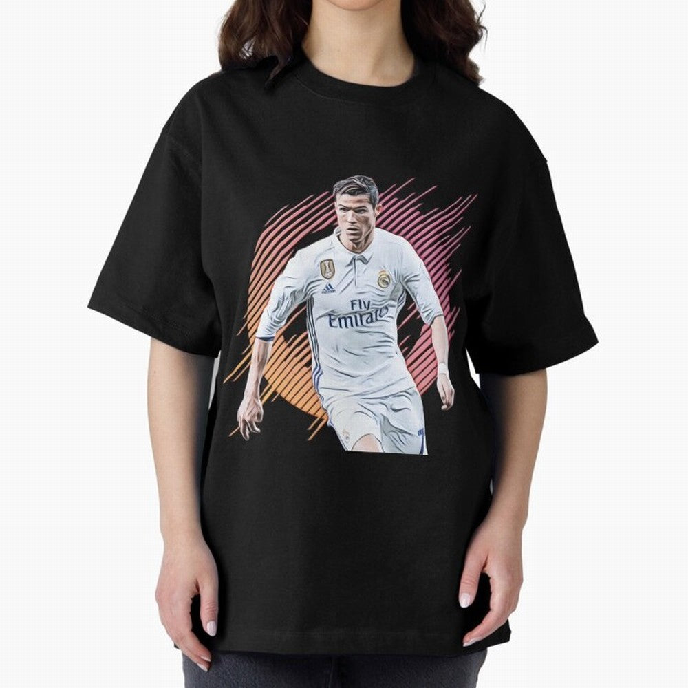 ronaldo christiano Oversized T-Shirt Remember Iconic Moments from Global Football Passion for FIFA World Cup 2026 USA Canada Mexico, Celebrating Mbappe and Neymar, Portugal, Football Festival Excitement, Trophy Ambitions, Country Rivalries and Star