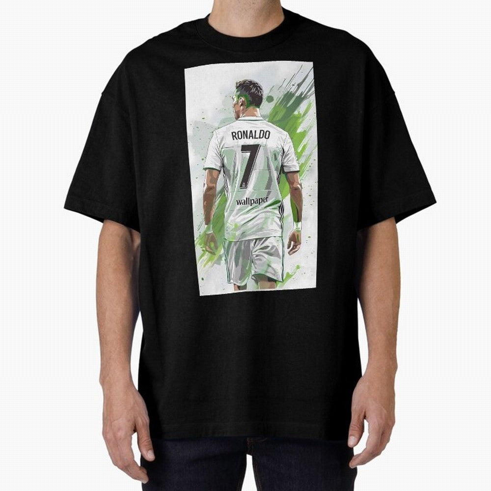 Ronaldo Oversized T-Shirt Celebrate Football Heritage in FIFA World Cup 2026 Spirit, Filled with England, France and Netherlands, Haaland and Mbappe, Vintage Soccer Flavor, Modern Football Stars, National Flags and Final Night Emotion; Great for
