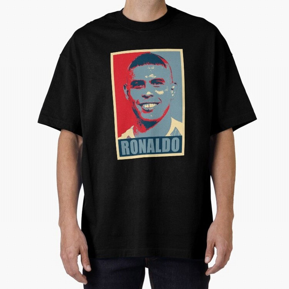 Ronaldo De Lima Hope Oversized T-Shirt Follow the Final Road of Global Football Passion for FIFA World Cup 2026 Group Stage, Built around Haaland, Brazil, Vintage Soccer Flavor, Modern Football Stars, National Flags and Final Night Emotion; Made