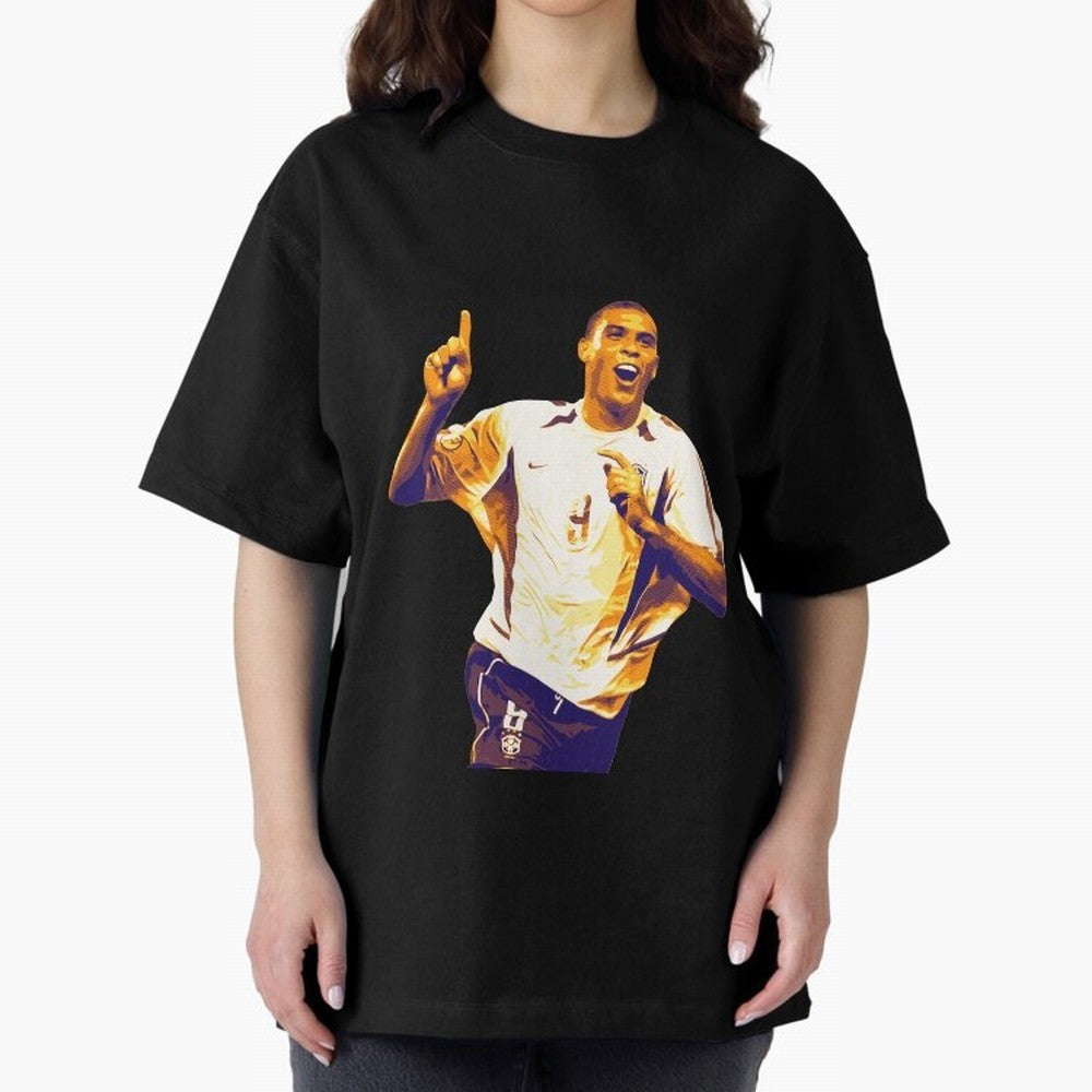 Ronaldo Naz¨¢rio brazil team Oversized T-Shirt Support FIFA World Cup 2026 USA Canada Mexico for Fans of Mbappe and Argentina, France and Brazil, Bringing Stadium Memories, Football Loyalty, International Chants and Championship Tradition; Ideal