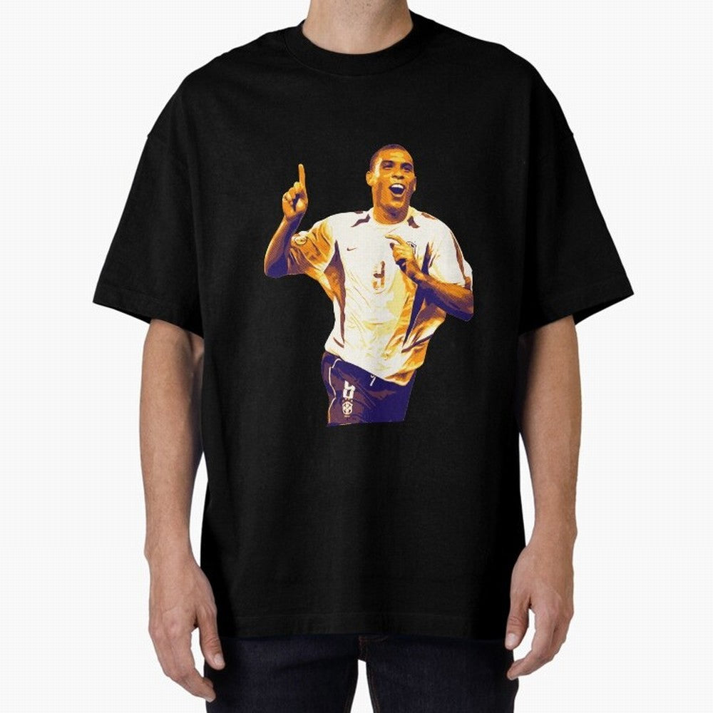 Ronaldo Naz¨¢rio brazil team Oversized T-Shirt Support FIFA World Cup 2026 USA Canada Mexico for Fans of Mbappe and Argentina, France and Brazil, Bringing Stadium Memories, Football Loyalty, International Chants and Championship Tradition; Ideal